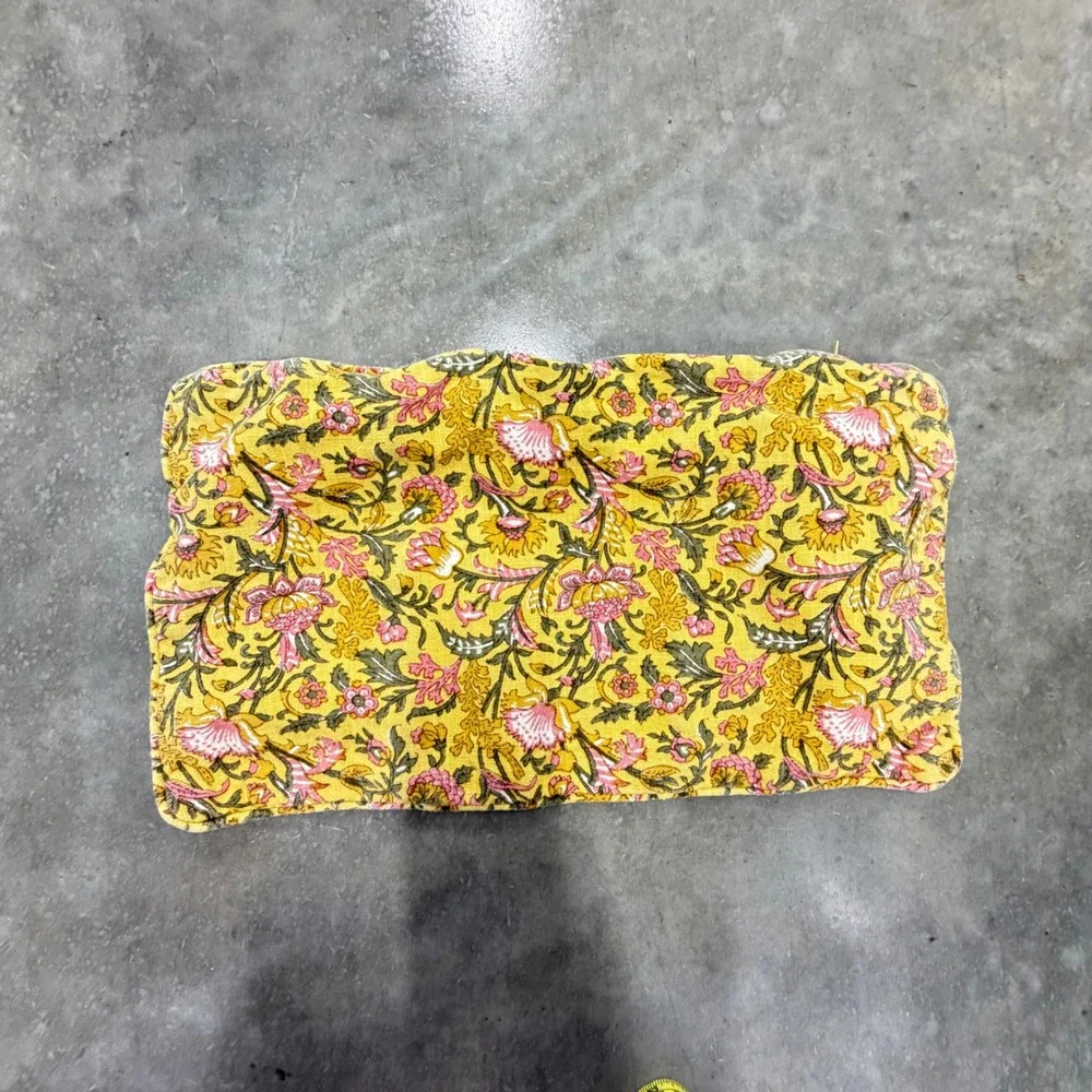 Floral Vintage Pillowcase Yellow Pink Boho Summer Cottagecore